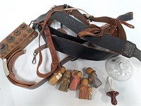 Weights, leather belts