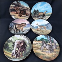 6 x Endangered Species Collector Plates