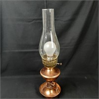 Copper Electric Hurricane Lamp