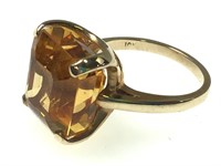 10K Citrine Size 6 Ring 6.0g TW