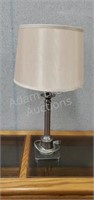 Modern brushed nickel 27 inch table lamp