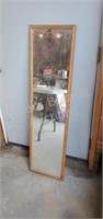 Wood frame rectangle mirror, 15.5 x 49.5