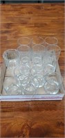 12 assorted drinking glasses