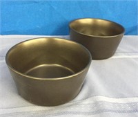 New 2 Black Stone Lain stoneware Bowls