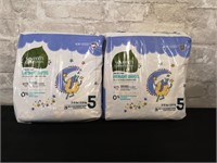 Overnight Baby Diapers, size 5, 2 packs.