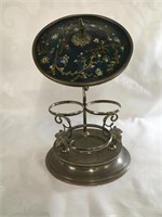 Antique Silver Plated Vanity Mirror Stand