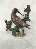 Woodcock Bird Pottery Decanter
