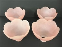 Tulip Shape Pink Glass Lamp Shades
