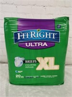 Fitright Ultra XL Briefs: Unisex 20 Count