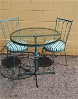 Vintage parlour chairs and table by Ironage Ltd