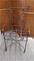Wrought iron chair.