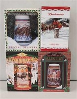 4x- Bud Holiday Themed Steins