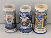 3x- Old Style Brewing Steins