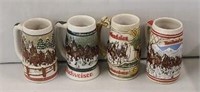 4x- Bud Holiday Themed Steins