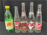 Lot of Vintage Soda Bottles, Some Hard to Find
