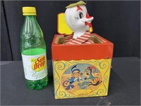 Early Mattel Jolly Clown Jack-In-The-Box Toy