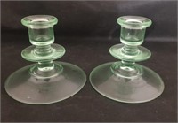 Green Toned Candle Holders