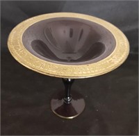 Gold Gilded Ruby Dish