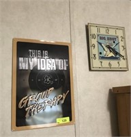 SIGN AND CLOCK LOT