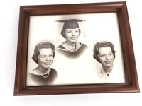 Vintage Framed Graduation Photograph Portrait