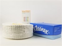 Paper Plates Kleenex & Flexible Drinking Straws