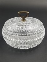 Glass Candy Bowl w/ Lid & Handle