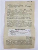 1937 Mortgage Tax Certificate Detroit, MI
