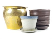 Brass & Ceramic Pottery