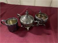 INTERNATIONAL SILVER CO. SUGAR CREAMER SET