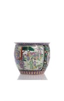Antique Famille Rose porcelain fish bowl