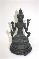 Vintage bronze ornate spiritual figure