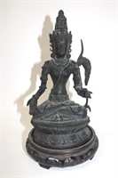 Vintage ornate bronze spiritual figure