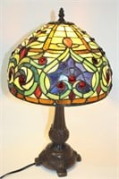 Tiffany style vintage stained glass lamp