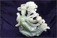 Chinese antique jade sculpture of dancing woman