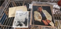 Signed John Wayne and Mickey Gilley items