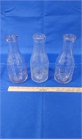 3 Advertising Milk Bottles