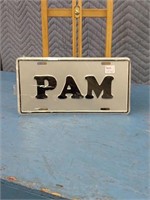Pam license plate 6x12