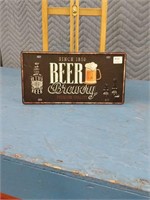 Beer brewery license plate 6x12