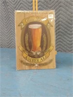 Amber ale metal sign 8x12