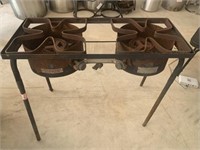 Double propane burner stove
