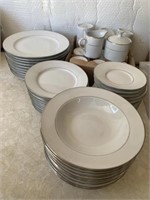 JC Penny Home Collection dishes (silver trim)