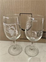 Indian Creek Village Winery wine glasses (3