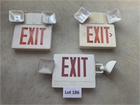 3 exit signs