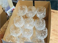 box- stemware 15 matching wine glasses
