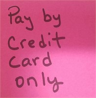 Pay by Credit Card Only