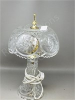 crystal table lamp-  14" tall
