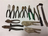 Lot of Assorted Pliers & Crowbars