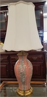 Tall pink floral lamp