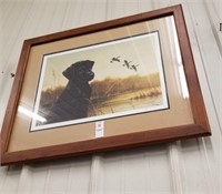 L. R. Kaatz Labrador/ duck framed print