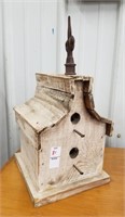 Distressed wood bird house
